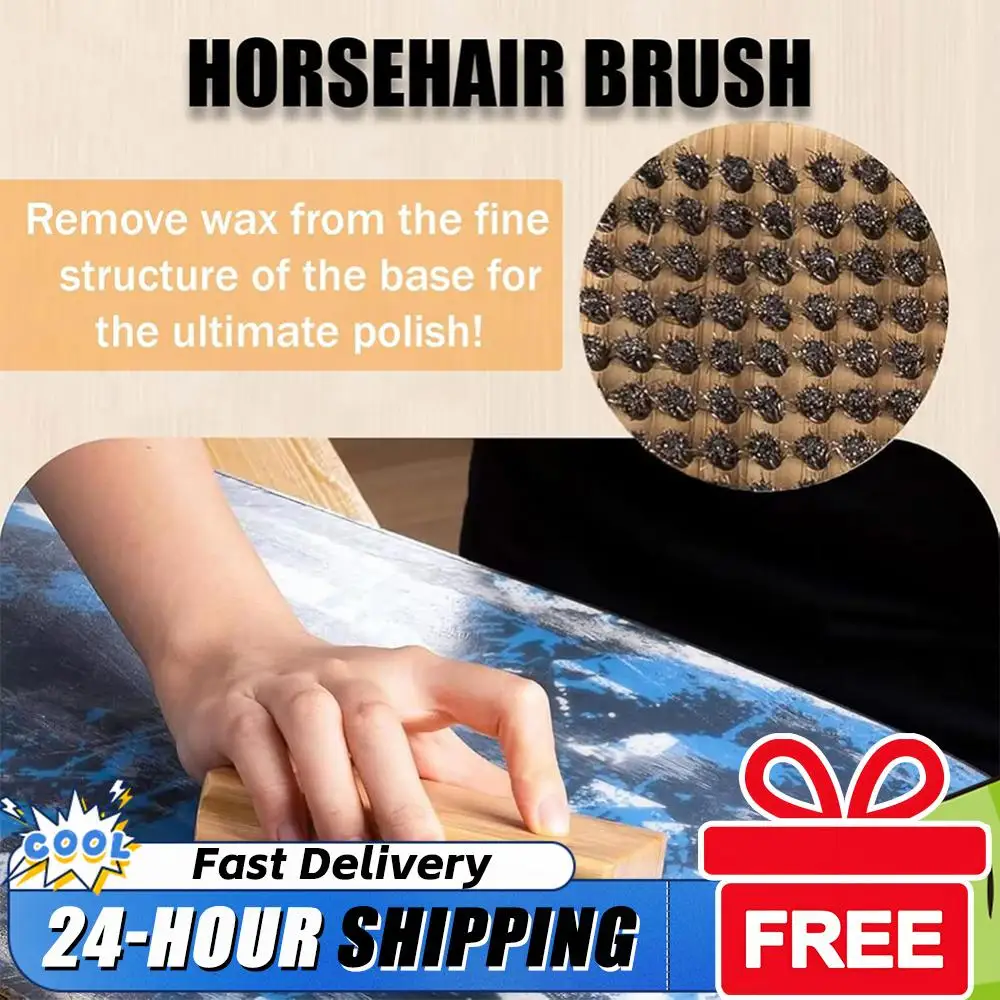 

3Pcs Ski/Snowboard Wax Brush Kit Ergonomic Handle Snowboard Brush Portable Ski Waxing Brush Kit for Outdoor Skiing