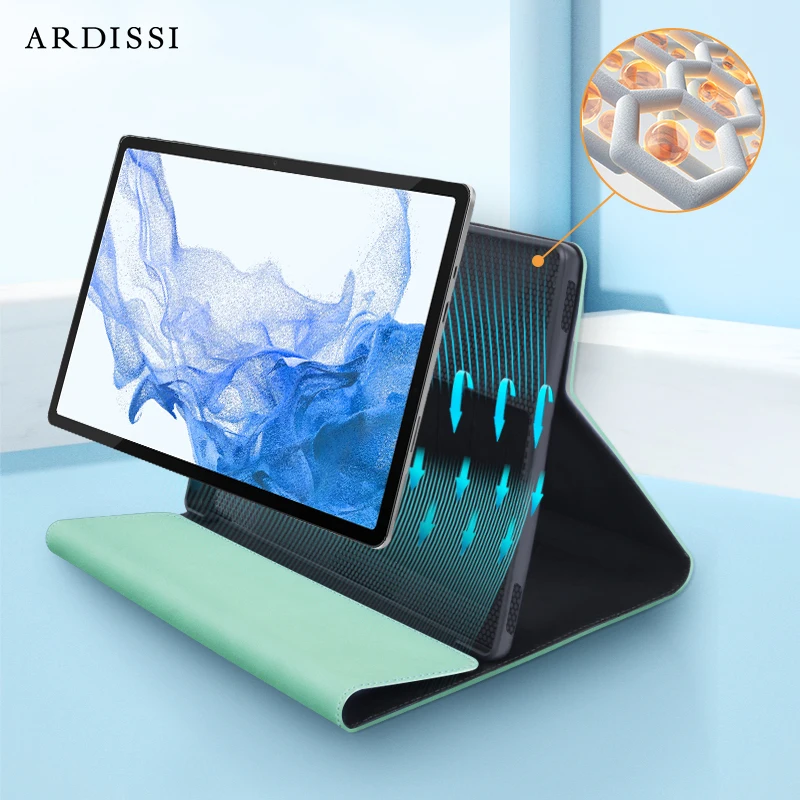 ARDISSI Tablet Stand Case for Samsung Galaxy Tab S9 Plus Tap S8 S7 FE S6 LITE Funda Protective Folio Flip Book Cover PU Leather