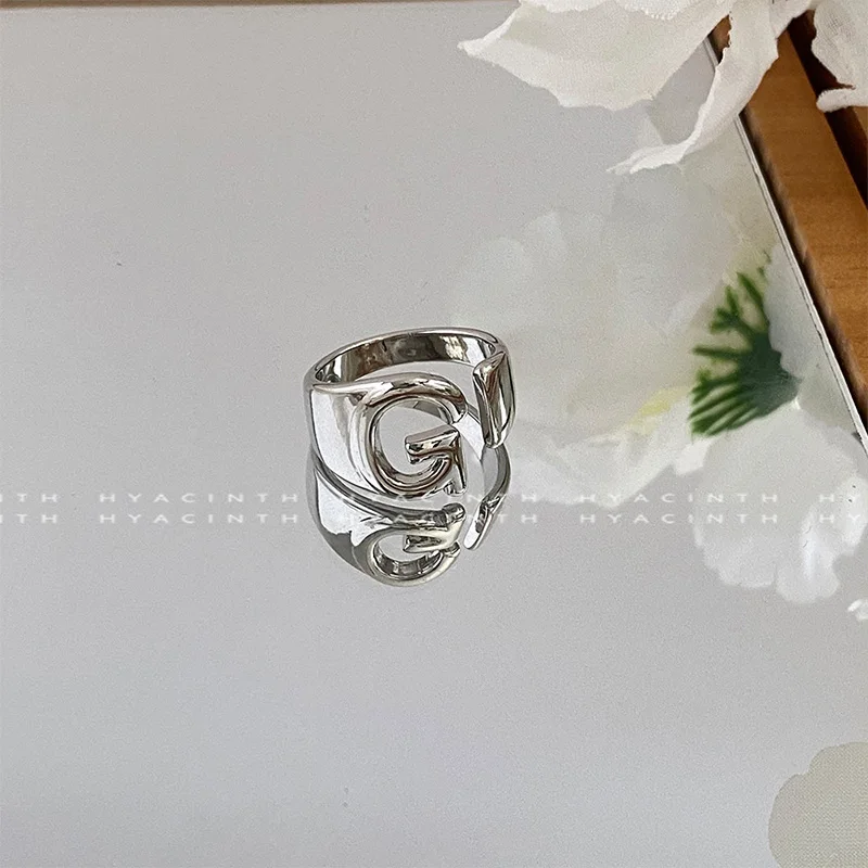 4 teile/satz Buchstaben GUTS Punk Gold Silber Farbe Ring für Frauen Männer Einstellbare Fashion Party Schmuck Zubehör Geschenke – Detail 3