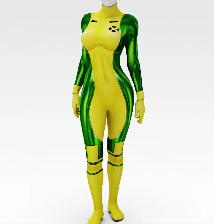 Halloween Rogue Female Spandex Cosplay Costume Adults Lady Superhero Zentai Bodysuit Halloween Costume