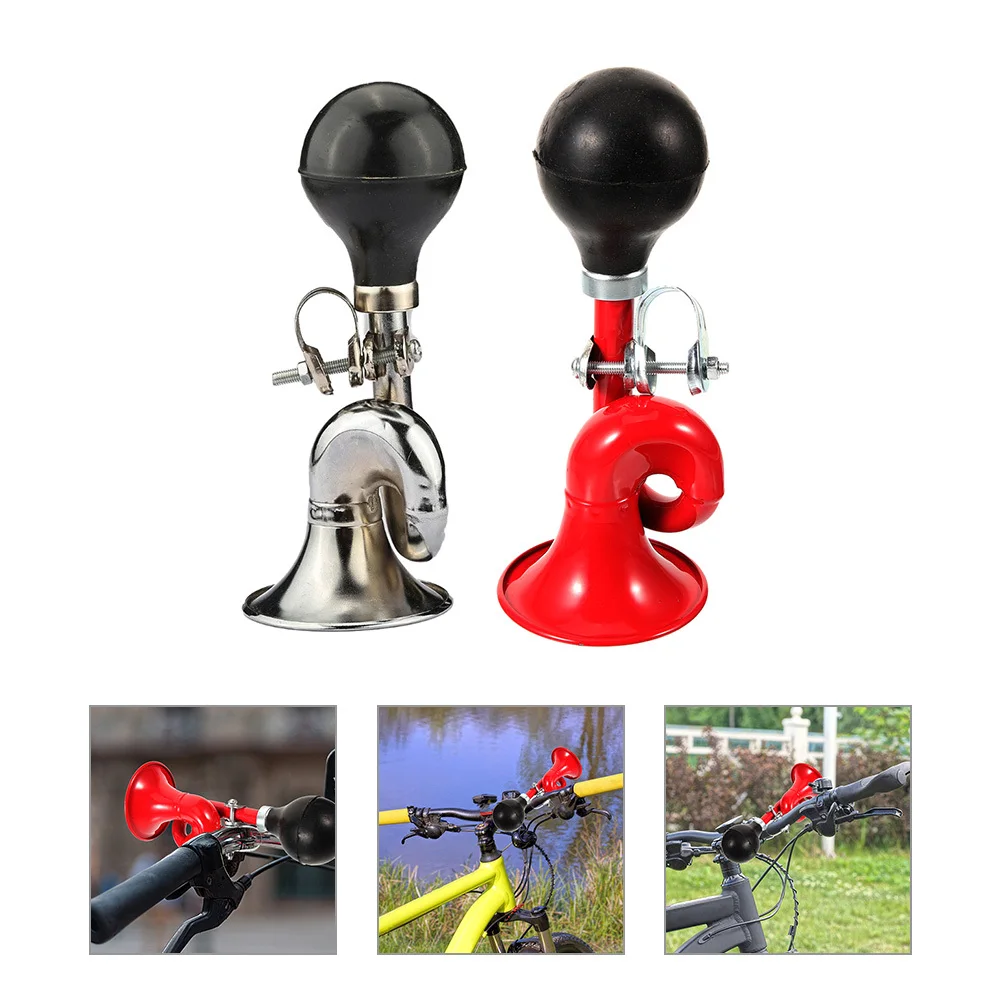 

2pcs Retro Bike Air Horn Durable Loud Safety Warning Handlebar Horn For Mountain Road Bicycles Outdoor Cycling Accessory