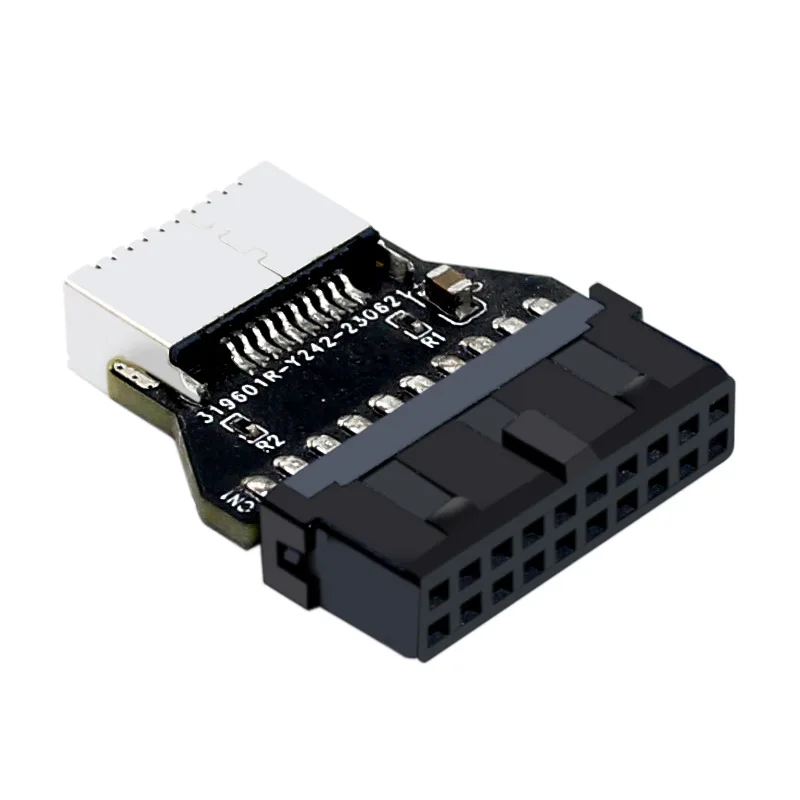 

USB3.0 19-контактный/20-контактный адаптер преобразователя TYPE-E, передняя панель корпуса, разъем типа C для материнской платы компьютера