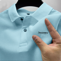 2025 men's comfortable polo shirt, luxurious, atmospheric, breathable, casual and fashionable, with a lapel design for summer