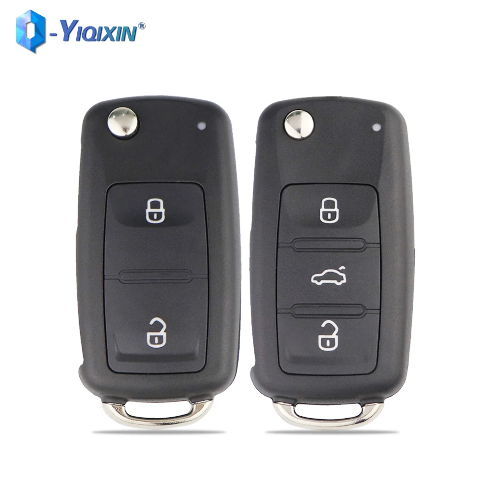 Remote Car Key Shell For VOLKSWAGEN VW Jetta Tiguan Golf Mk6 Caddy Eos Skoda Toledo Bora Sagitar Polo Passat Beetle Uncut Blade