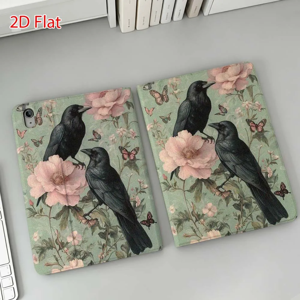Popular crow pattern For Apple iPad Pro Mini A16 A17 A14 4 5 6 7 6th 12th 9Gen 12.9 11 13 M4 inch Tablet Case Soft