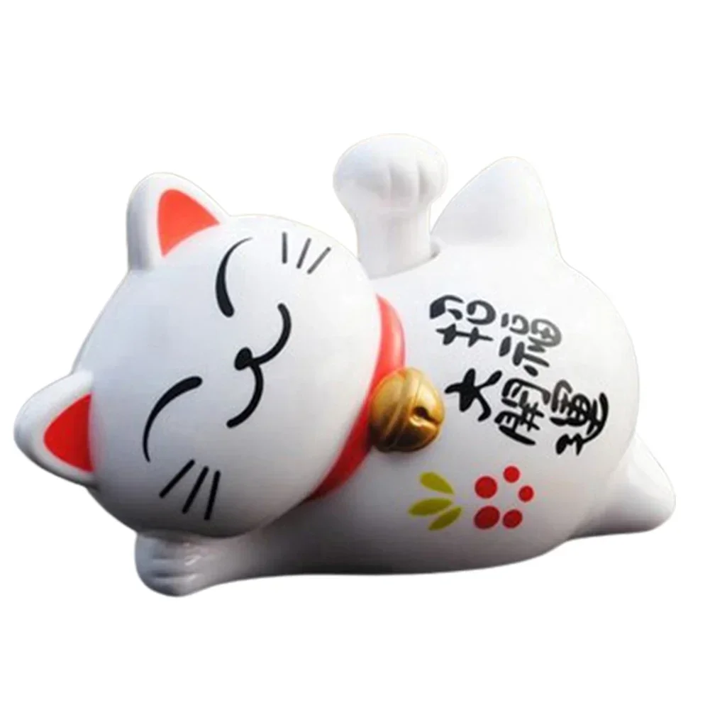 Chinese Lucky Waving Cat Automotive Solar Powered Fortune Cat Accessories Beckoning Maneki Neko Fortune Feng Shui Decoration