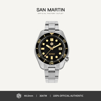 San Martin Design 44mm Men Diver Watch MM300 Sport Steel Vintage NH35 Automatic Mechanical Sapphire Waterproof 300M Lum SN0087