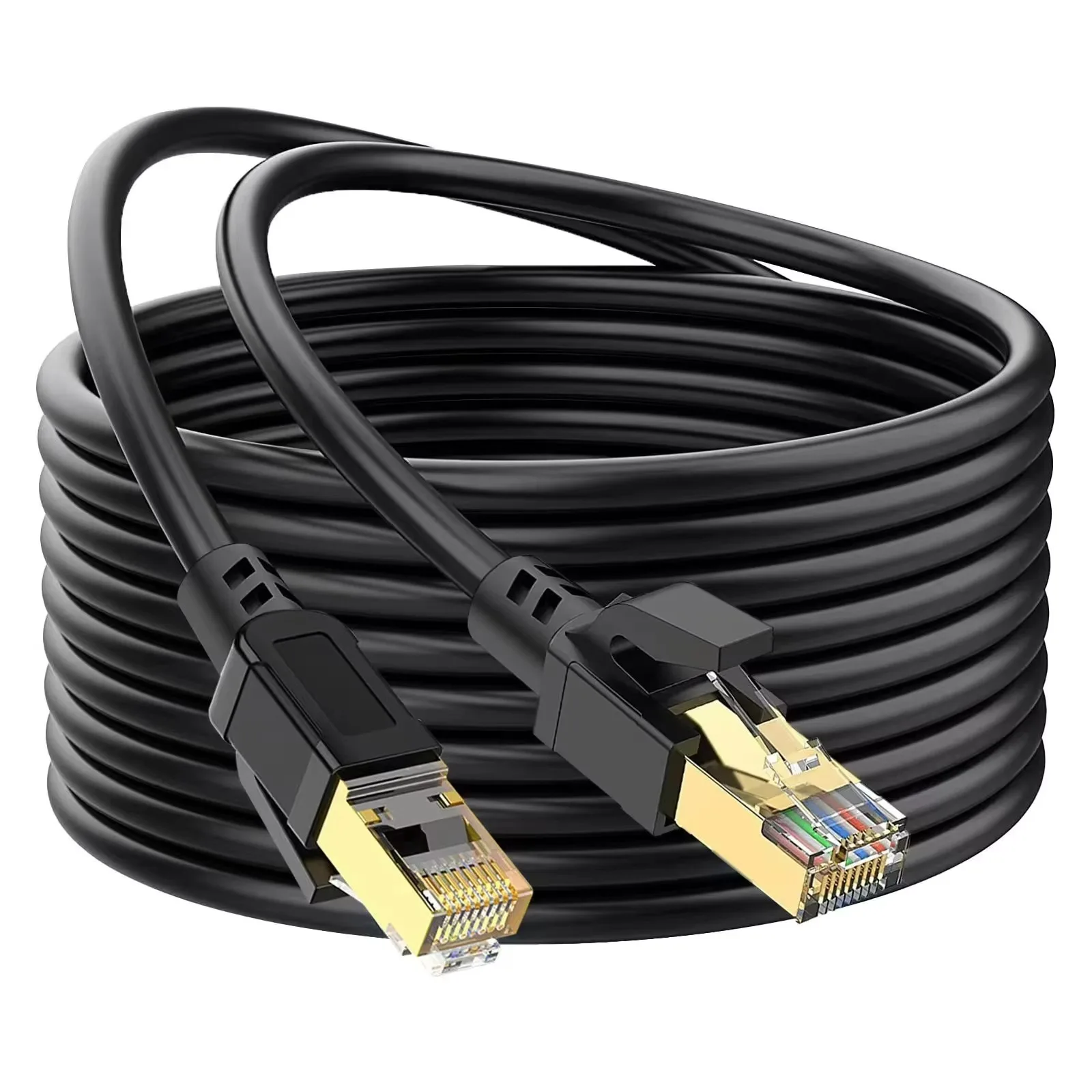2M 3M 5M 10M Upgraded Shielded Cat8 Ethernet Cable 40Gbps 2000MHz High Speed RJ45 LAN Network Cable for Router Modem PC Smart TV