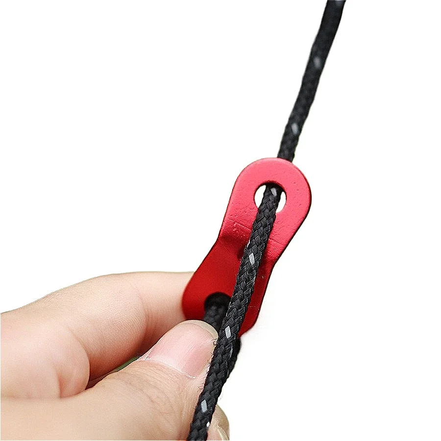 20pcs awning wind rope buckle tent double eye buckle umbrella rope fixed sliding aluminum alloy awning pull rope buckle