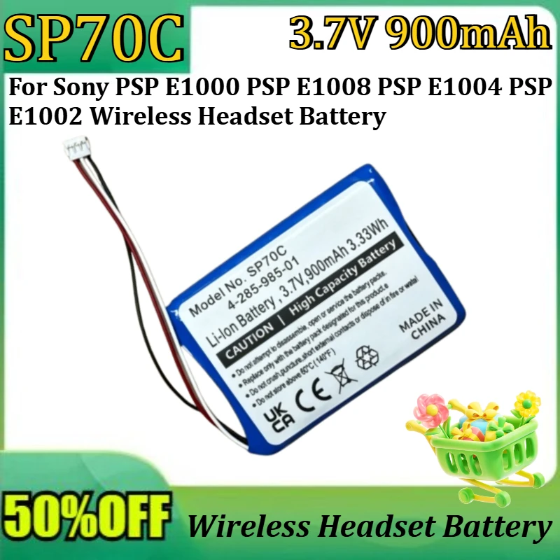 

New SP70C 4-285-985-01 Battery for Sony PSP E1000 PSP E1008 E1004 E1002 Wireless Headset Battery
