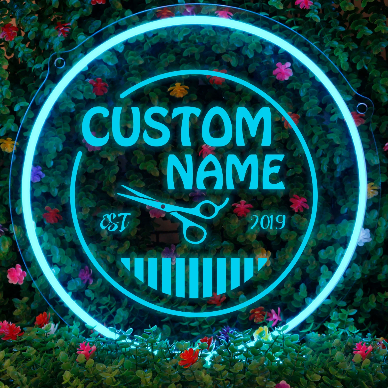 

1PC USB Power Customized Text Neon Night Light For Barber Shop Decor Transparent Personalized Name Acrylic Board Lamp