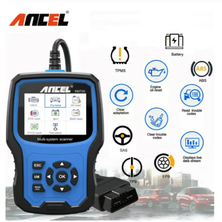 lifetime free update BM700 OBD2 Scanner Full System Diagnostic Battery Scan Tool Enhanced CBS EGS CAS Reset Services for BMW car