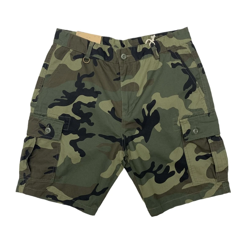 Sand Desert Jungle Camouflage Shorts for Men 2024 Summer Retro American Cotton Half Pants Youth Male Casual Straight Workwear