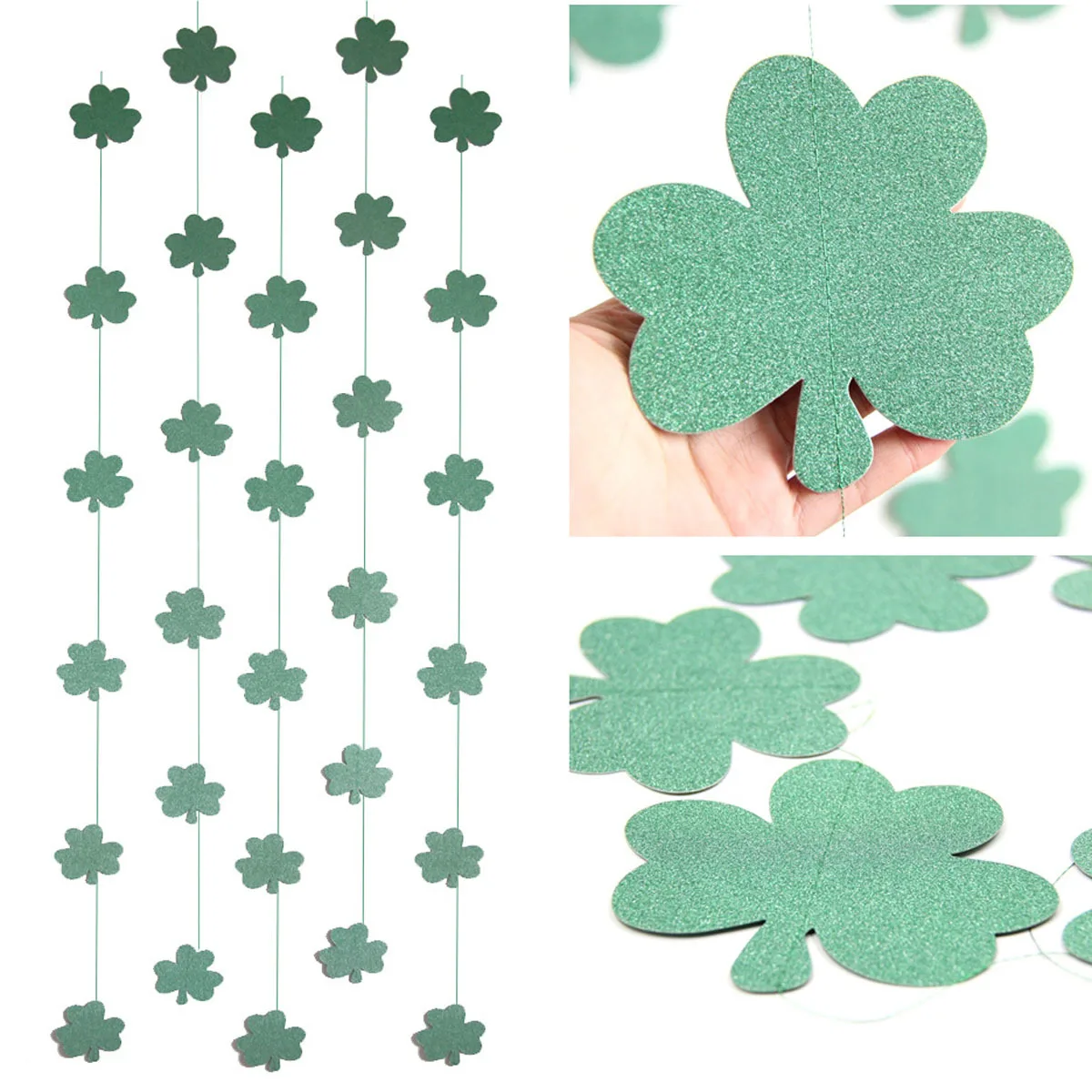 

1.8m Clover Pull Strip Hanging Rattan Wedding Party Stage Setting Layout Christmas Decor Party Supplies Wall Ornaments