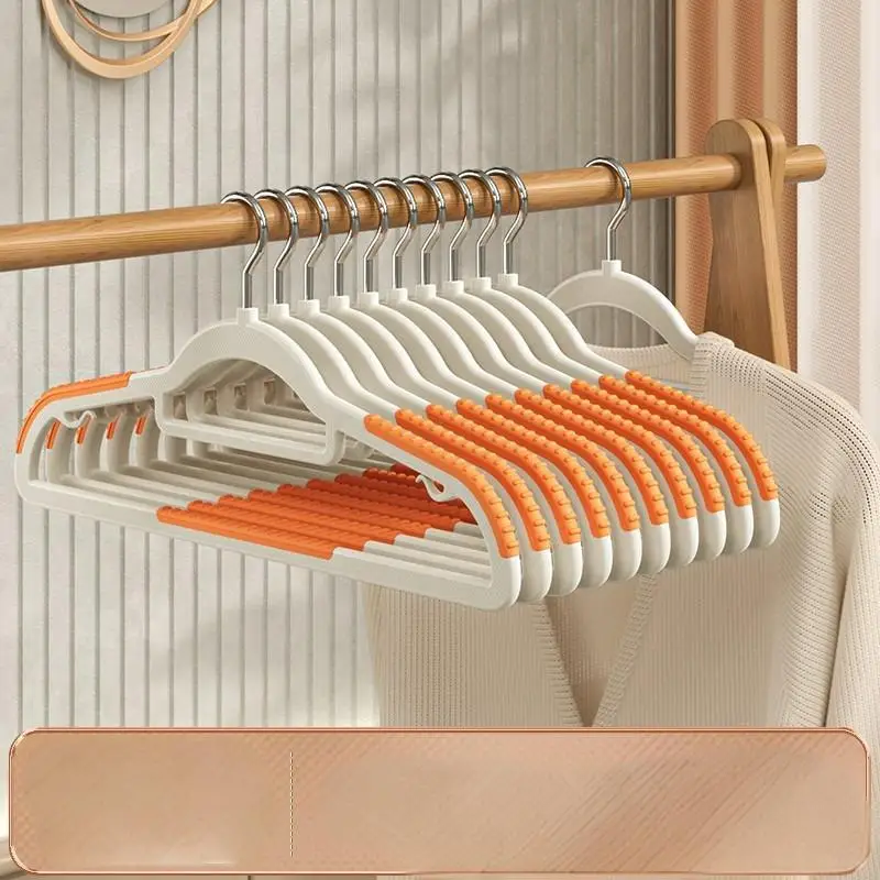 Afbeelding 4: 1 st antislip plastic hangers multifunctionele huishoudelijke hanger geschikt voor het ophangen van kleding slaapkamer kledingkast antislip