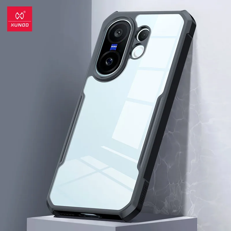 For VIVO X200 FE Case XUNDD Shockproof Airbag Transparent Hard PC Lens Protection Phone Cover