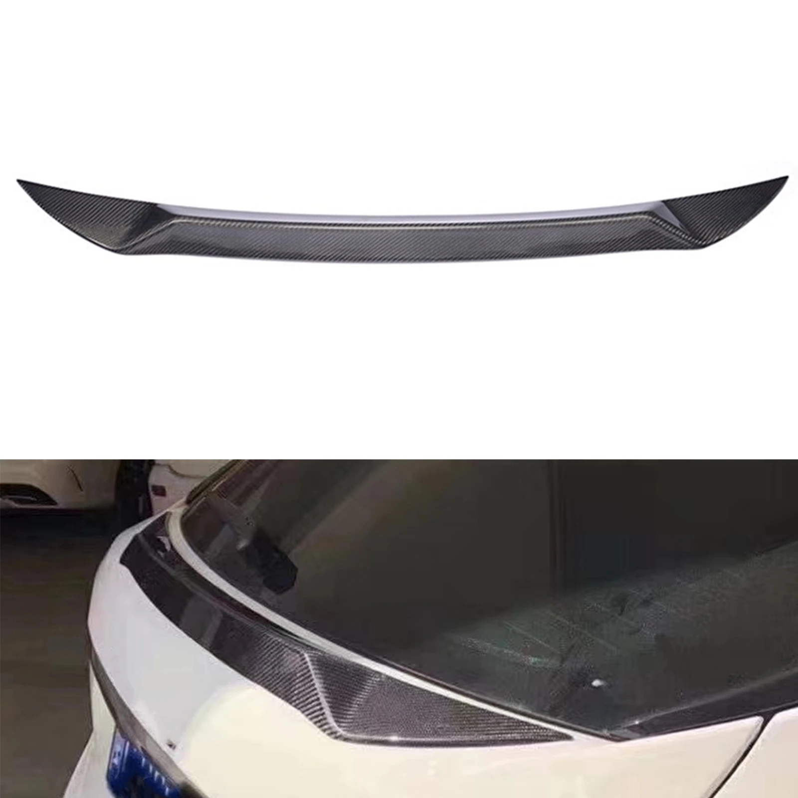 

Rear Trunk Middle Spoiler Lip Wing For Maserati Levante 4-Door 2016-2018 Real Carbon Fiber Car Tailgate Center Splitter Lip Kit