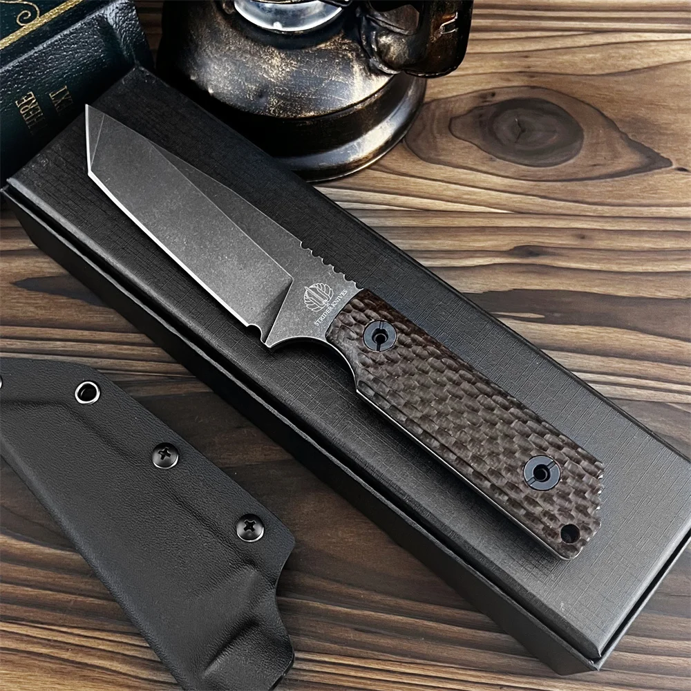 DB Кемпинг Рыбалка Нож с фиксированным лезвием Высокая твердость 8Cr13Mov Лезвие G10 Ручка EDC Открытый Охота Инструменты для выживания с ножнами