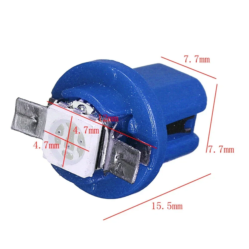 

100% Brand New Instrument Lights Bulbs T5 10pcs 5050 LED Chip Blue Bulb Car Light Car Accessories For A/C Panels