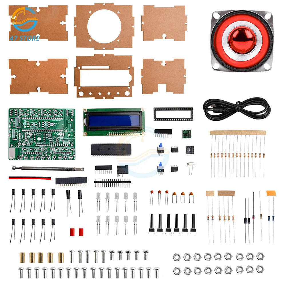 Imagem -03 - Rádio fm Digital Faça Você Mesmo Kit Eletrônico Kit fm Rádio Receptor Módulo 87108mhz Componente de Solda Projeto Prática Rda5807