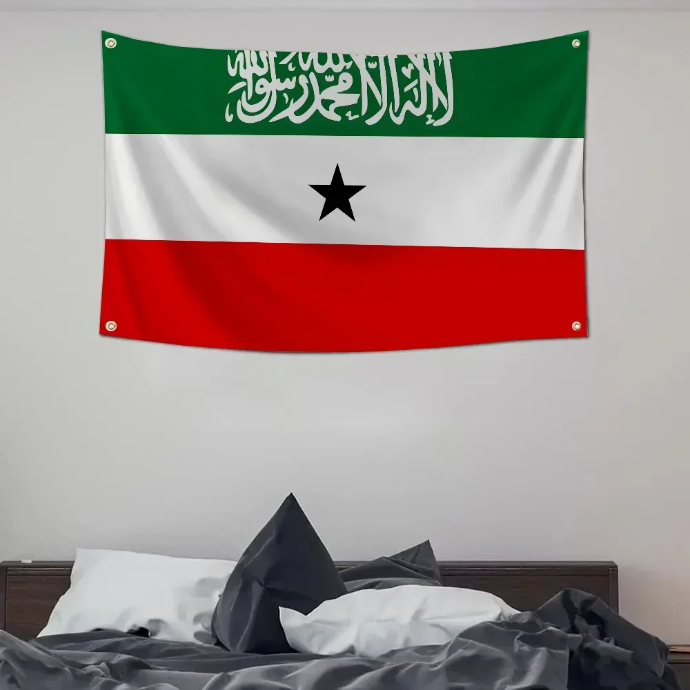 1pc Somaliland Flag Banners Four Hole Flag Polyester Outdoor Decor Room Aesthetic