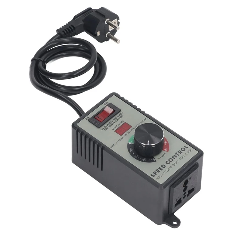 AC Motor Speed Controller Angle Grinder Fan Variable Speed Controller 10A Universal European Plug AC220 To 240V 4000W