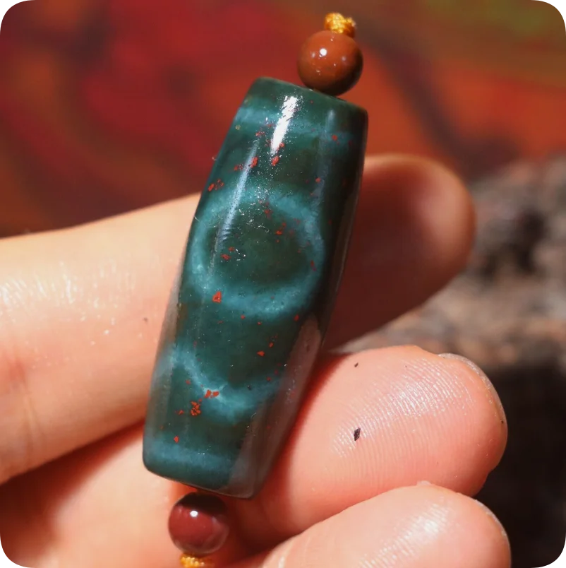 Magic Tibetan Old Agate Full Cinnabar Dots Xizenghuaizhu dZi Bead Amulet Pendant