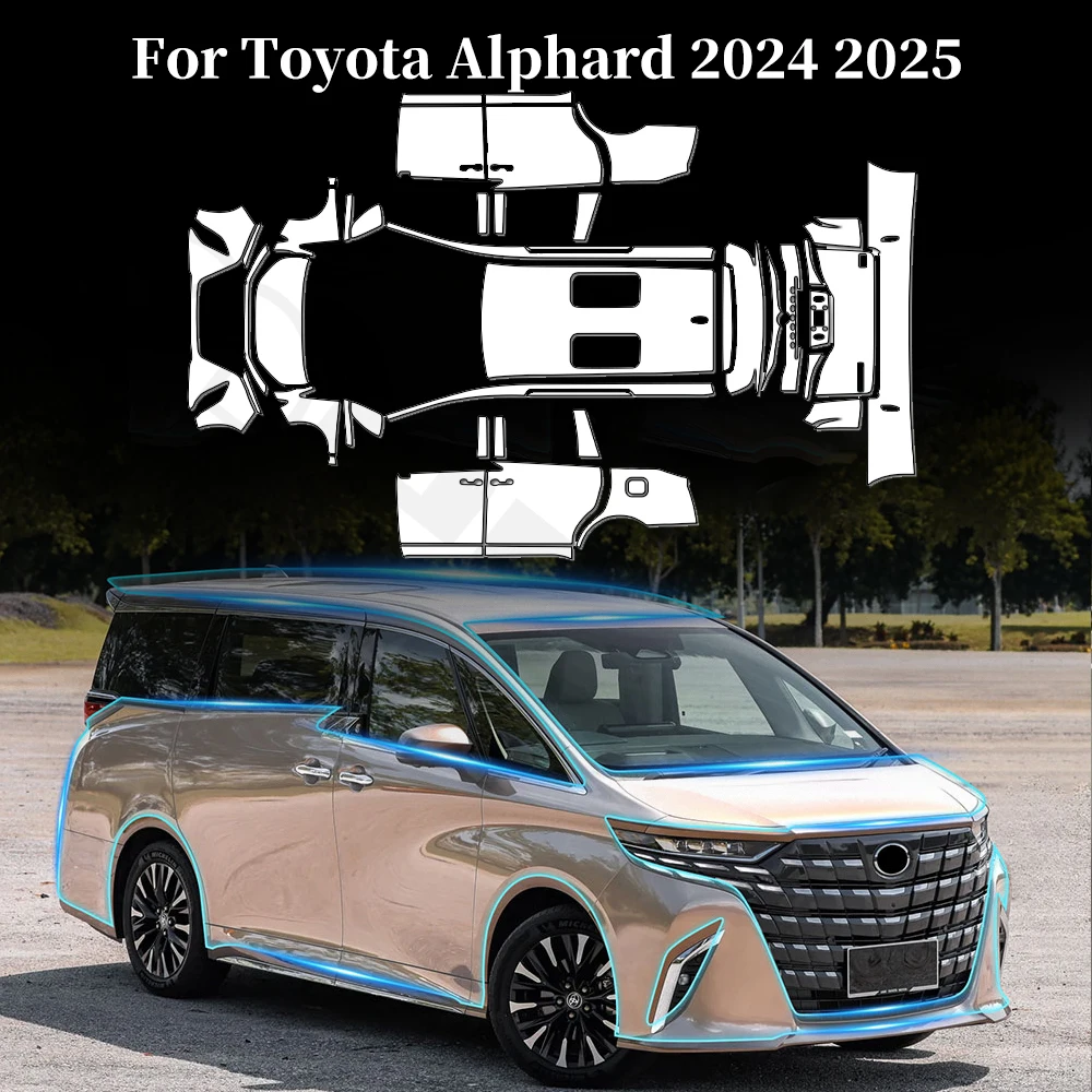 

For Toyota Alphard 2024 2025 TPU Anti-scratch Paint Protection Film Car Body Pre-cut Clear PPF Resistant Invisible Self-adhesive