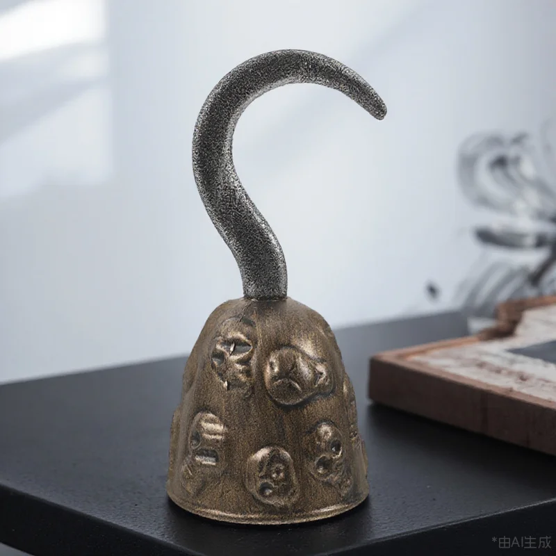 1pc Hook Vintage Skull Design Plastic Party Accessory For Halloween Cosplay Stage Performance Costume Prop Pirate Party