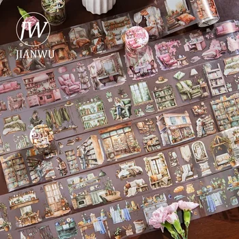 JIANWU 60mm * 200cm coin vie série scènes Vintage aménagement paysager matériel Collage PET bande créative bricolage Journal papeterie