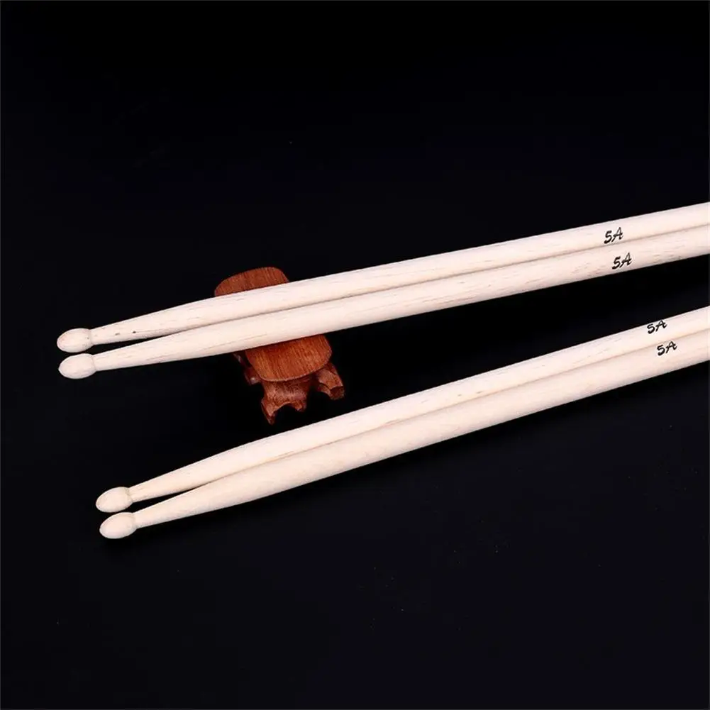 1 Pair Maple 5A Drum Sticks Jazz Drum Sticks Drum Cone Triangular Head Drum Sticks