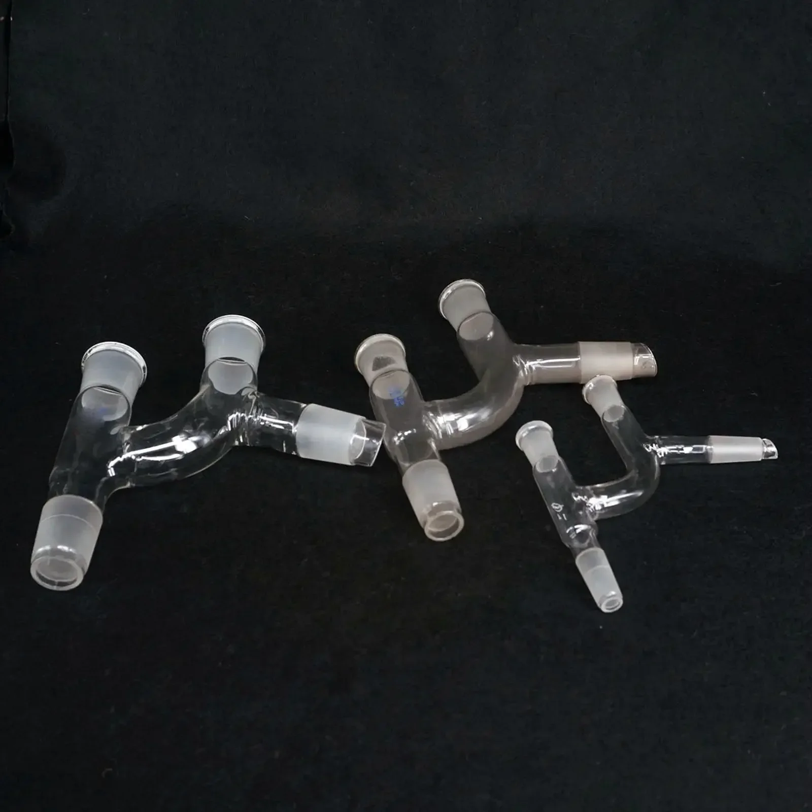 

Glass Distillation Adapter #10 #14 #19 #24 #29 Joint 75 Degree Four Way For Round Bottom Flask Reduce Pressure