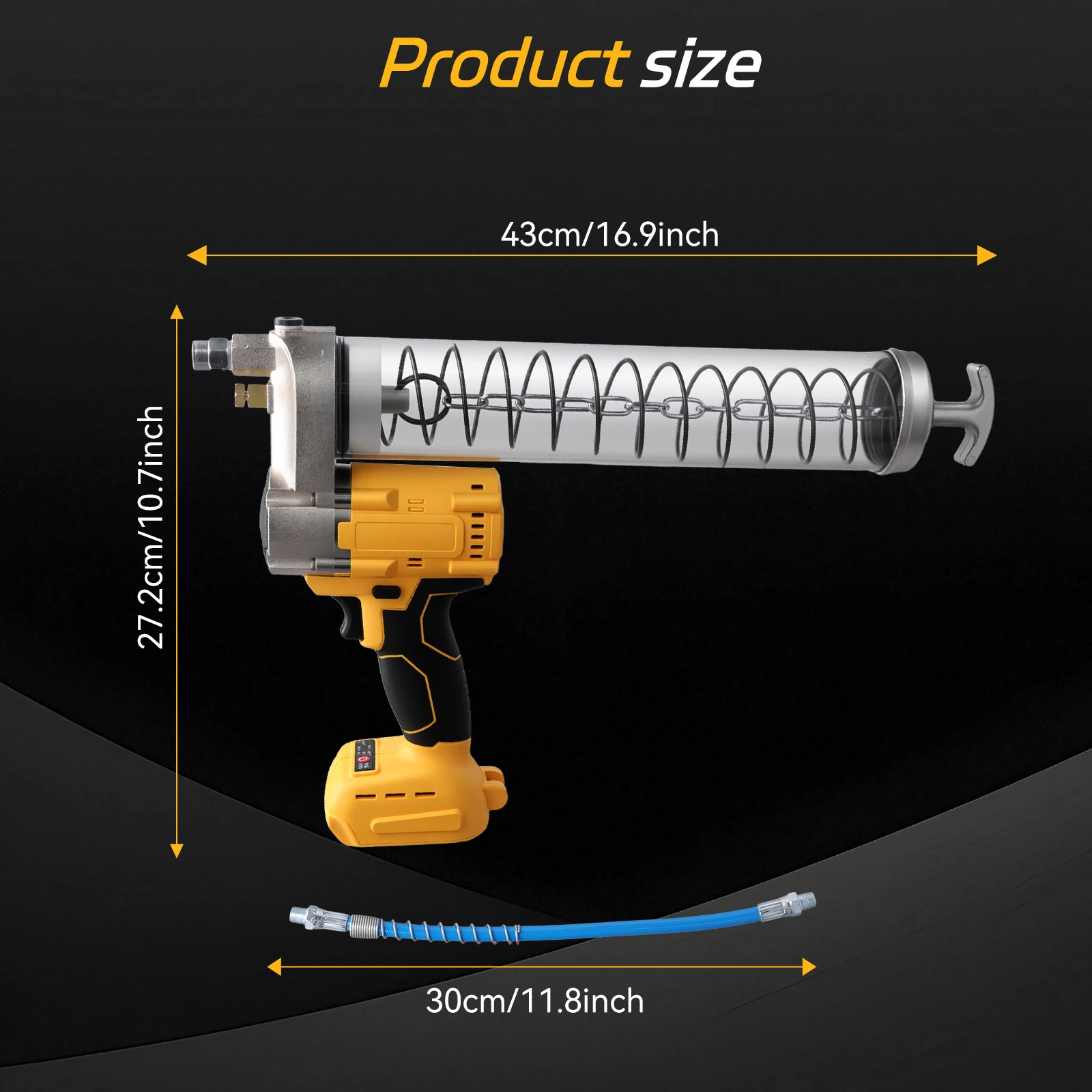 Podofo 100 جرام/دقيقة مسدس الشحوم الكهربائي بدون فرش حفارة أوتوماتيكية مجموعة أدوات مسدس الشحوم المحددة لبطارية ديوالت مع الملحقات #4