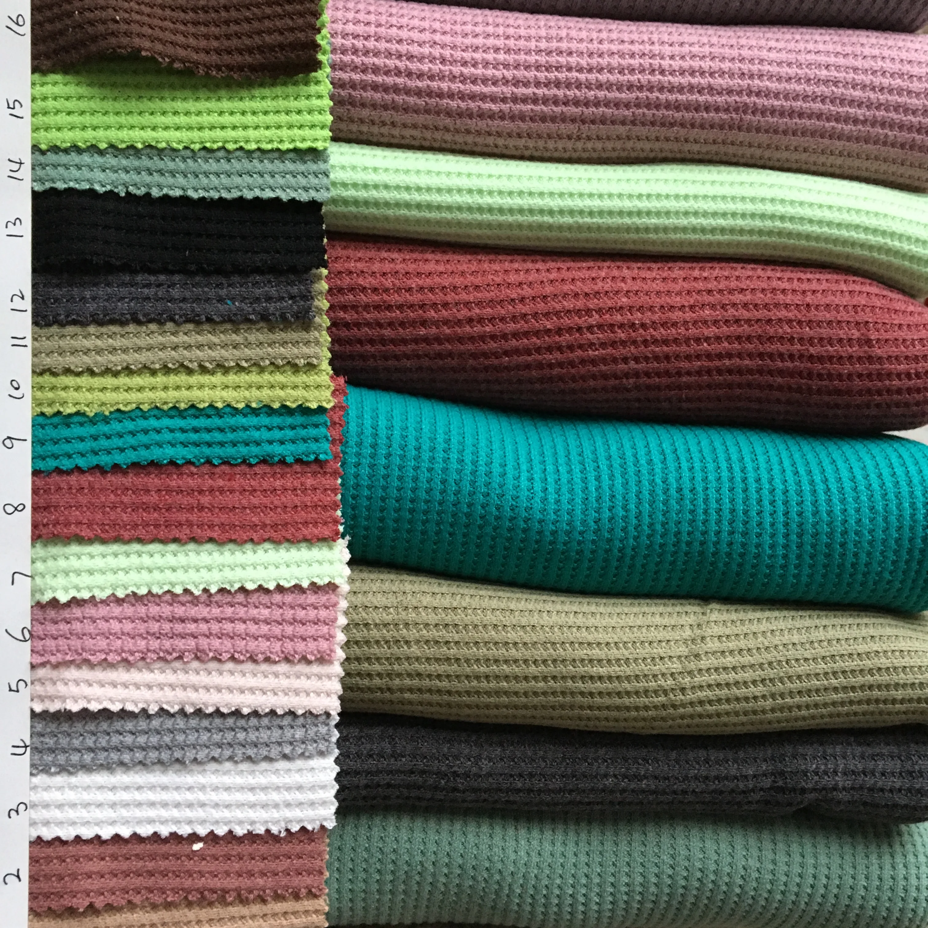 

high quality Thick Waffle Fabrics for sewing warm headband Soft autumn winter warm pullover fabric newborn photography backdrop