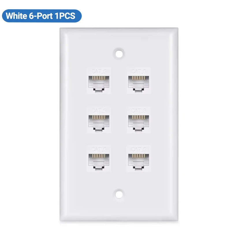 Variant: White 6-Port 1PCS