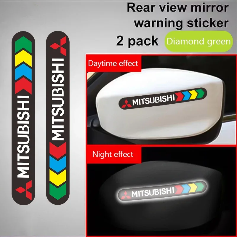 

Automobile rearview mirror personalized reflective sticker For Mitsubishi Pajero Outlander XL Montero Lancer Triton l200 Galant