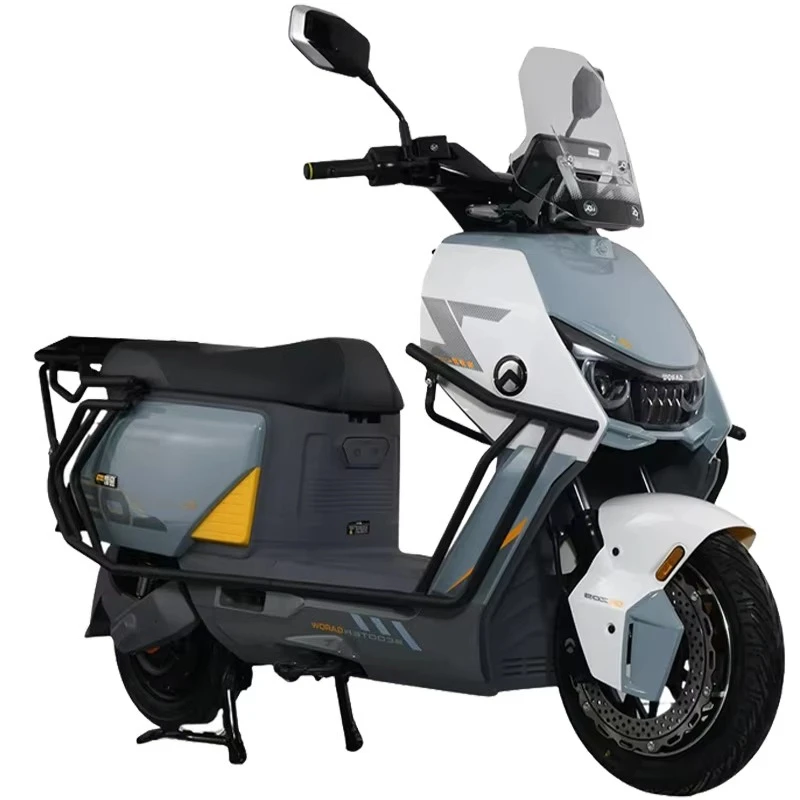 EER Fast electric motorcycle, equipped with a 72V large battery, a 4000W high-power motor, and semi-pneumatic tires. view 2