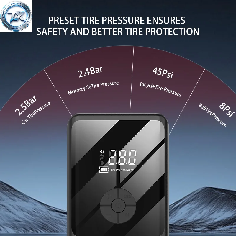 

【Multi-functional】12V Car Jump Starter 4 In 1 Car Wireless Tire Inflator Pump Air Compressor Power Bank Potable Battery Starting