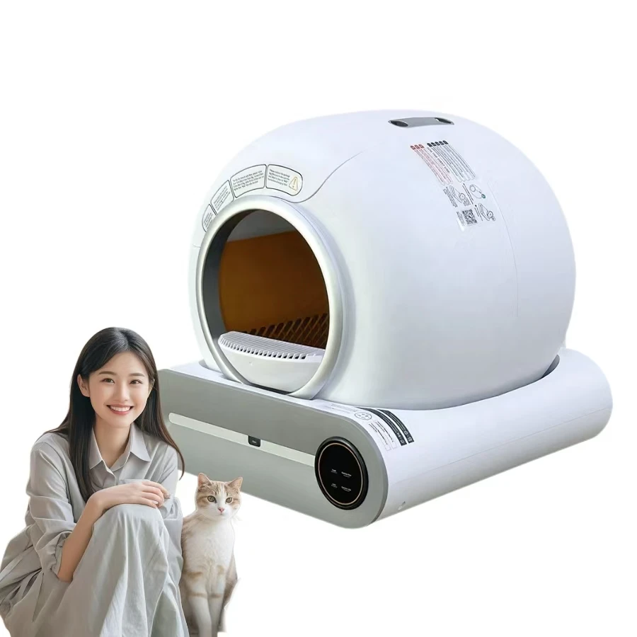 2024 App Control Automatic Cat Toilet Self Cleaning Sandbox Smart Cat Litter Box Closed With Cat Weight Monitoring