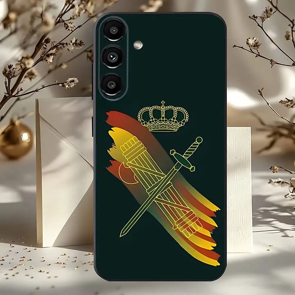 Флаг Испании, Гражданская гвардия Испании для Samsung Galaxy A73,52,32,71,41,53,31,72,22,5G,J7,Note,8,9 Мягкий черный пылезащитный чехол