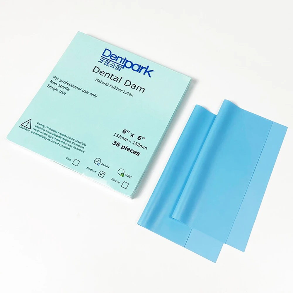 

Dentpark Dental Dam Sheet For Oral Tongue Natural Rubber Latex 6x6 36PCS Dentistry Materials Products Dentist Tools Instruments