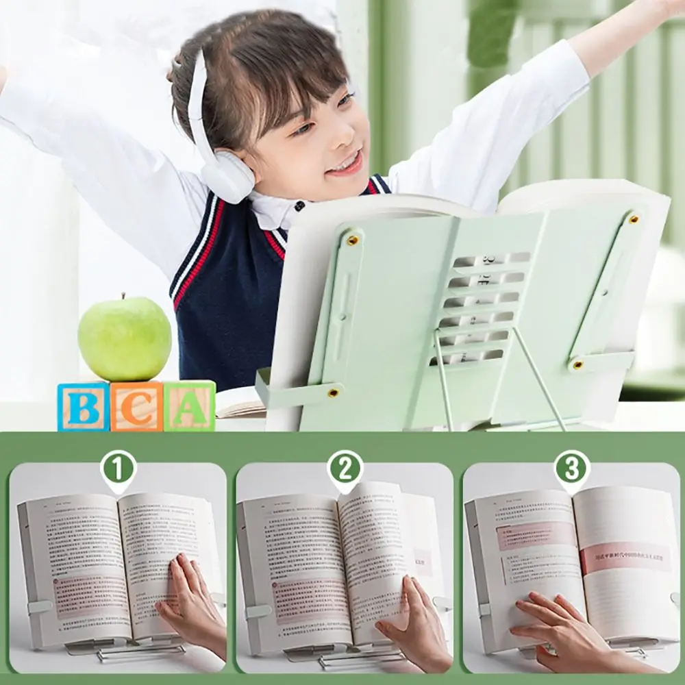 High-quality Metal Book Reading Stand Adjustable Foldable Documents Holder Multicolour Adjustable Stand Magazines