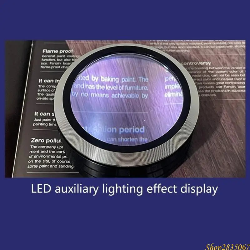 

Portable Magnifier with LED light Precisions Craftwork tabletops Magnifier Glass 831F
