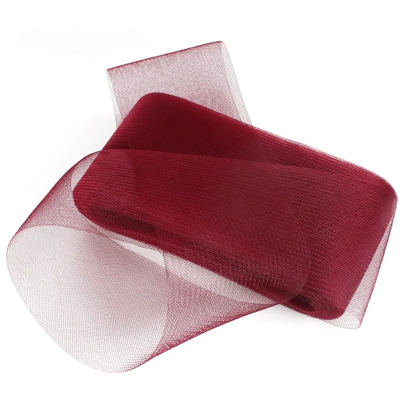 2-10cm Width Elastic Webbing Mesh Braid Polyester Mesh Fabric Flat Plain Crin Ribbon for Crafts Women Diy Hat Multicolor