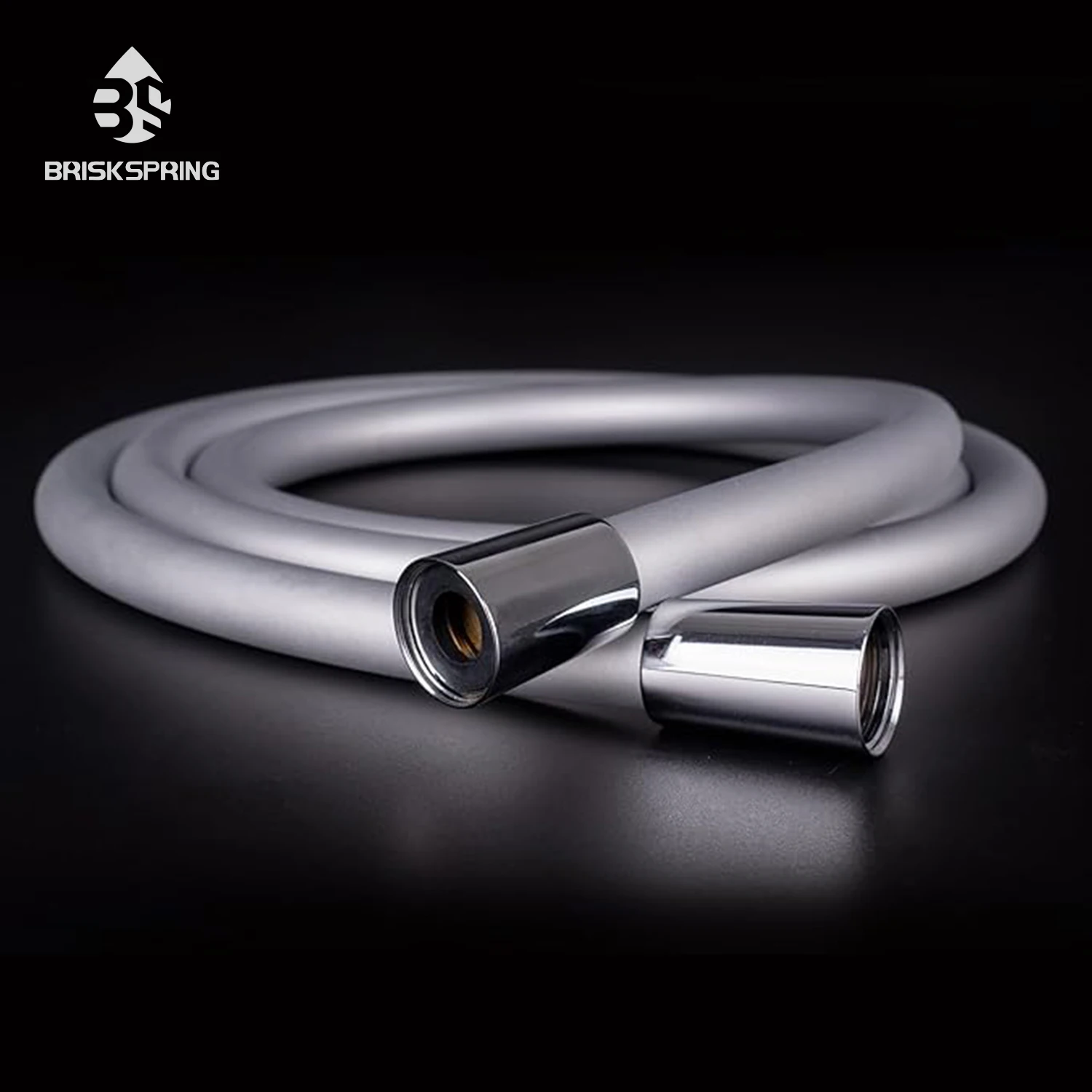 

BriskSpring супер гибкий силиконовый душевой шланг без узлов замена душевого шланга для автофургона для домашних животных для биде 60-дюймовый серебристый
