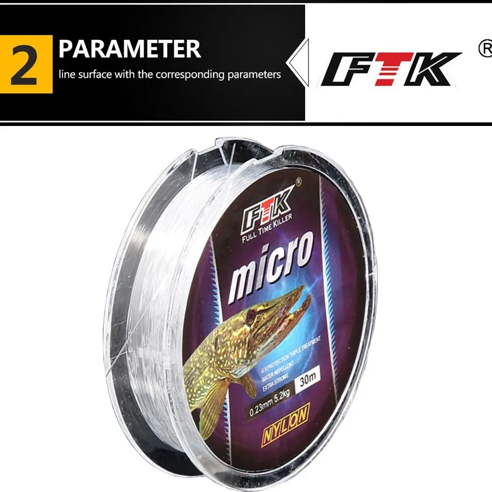 أدوات الصيد 2.9-12.5LB الجليد خيط صنارة الصيد حيدة غرق طلاء خيط صنارة الصيد عالية ارتداء المقاومة 30 متر سمك الشبوط #3