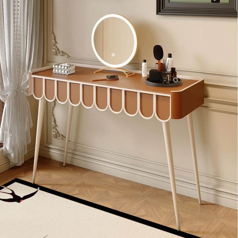 Dresser bedroom modern simple saddle leather new mirror chest integrated