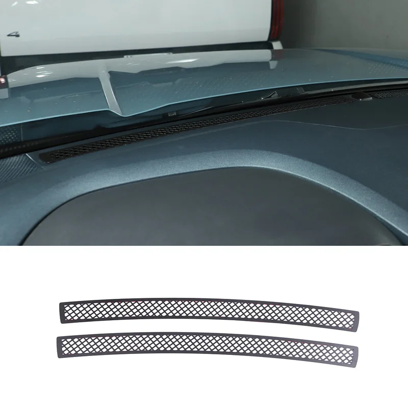 

For Ford Maverick 2022 Stainless Steel Black Car Dashboard Air Outlet Anti-blocking Mesh Decorative Accessories