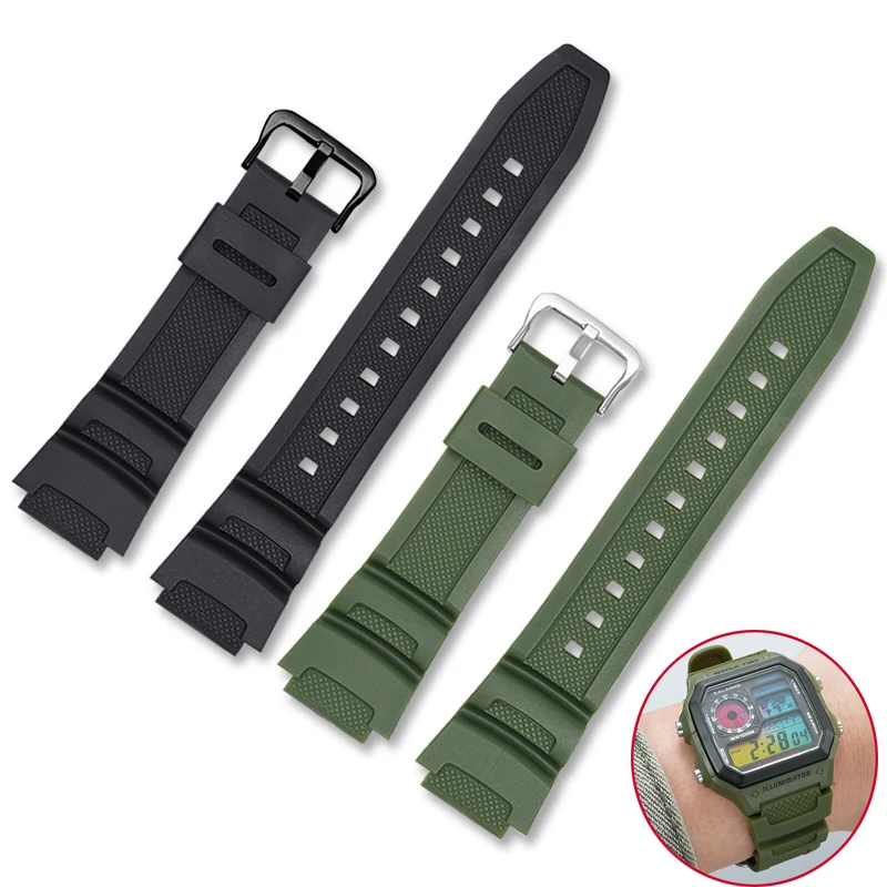 pulseira-de-silicone-para-relogio-casio-ae-1200-ae-1300-aw158-w-218h-ae-1200-sgw-300-400-aq-s810-bracelete-de-borracha-a-prova-d'agua