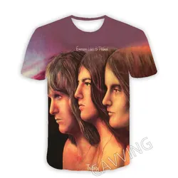 CAVVING 3D Printed  Emerson  Lake & Palmer Band  Casual T-shirts  Hip Hop T Shirts Harajuku Styles Tops Clothing for Men/women